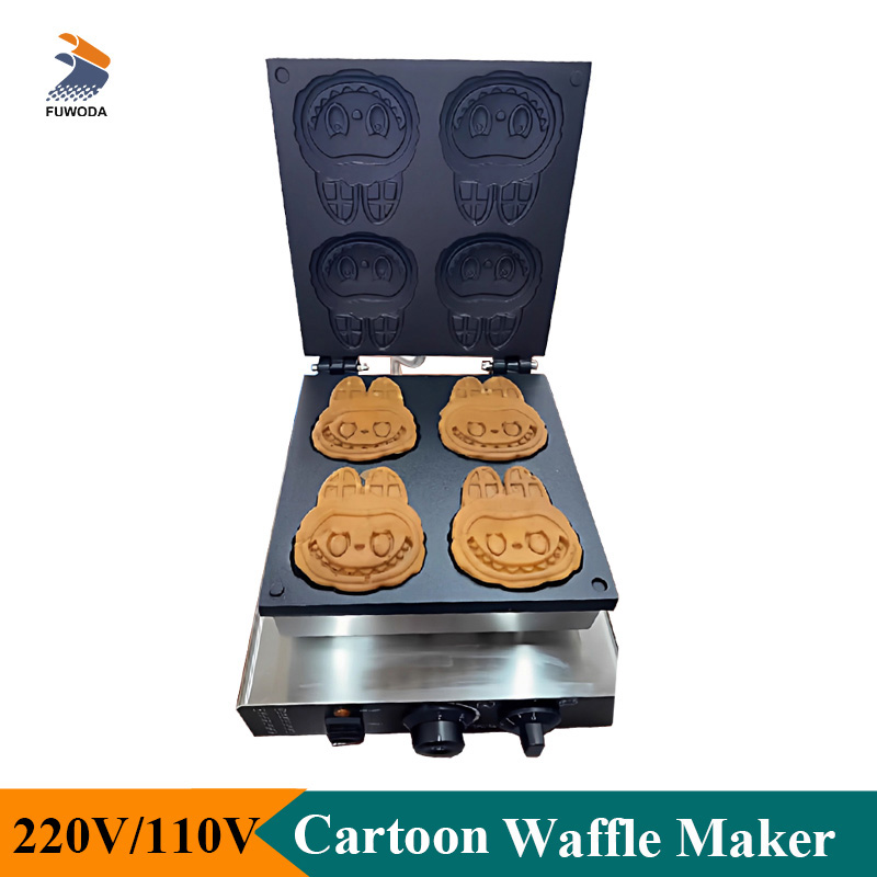 Mini Waffle Maker Machine - Профессиональная вафельница в мультяшной форме, электрическая