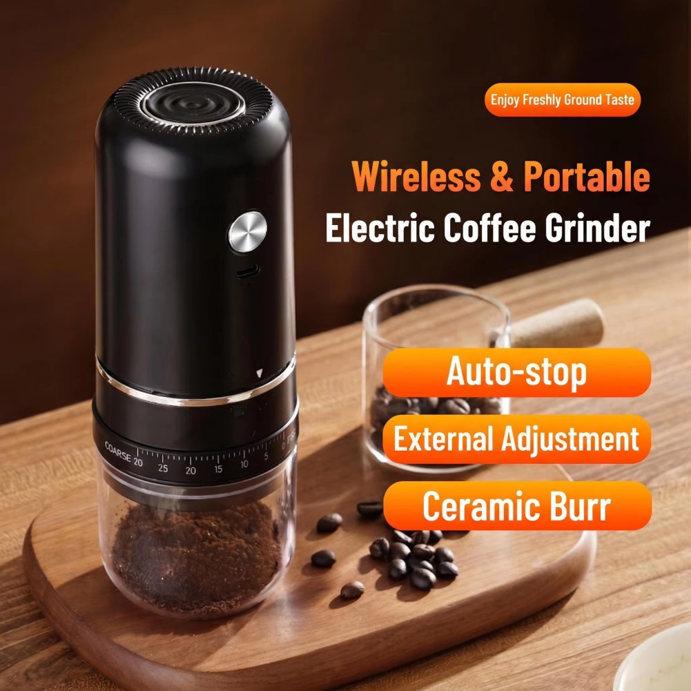 Coffee Bean Grinder Electric - Электрическая кофемолка с коническими жерновами, регулируемая,