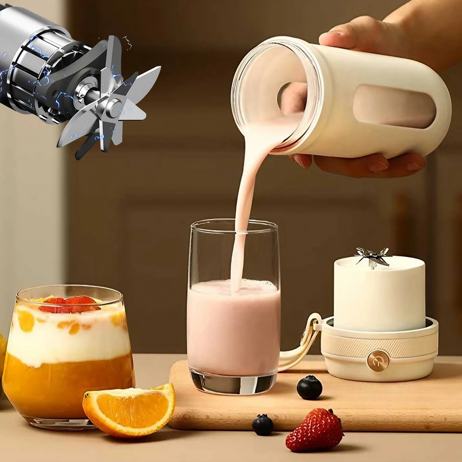 Электрическая соковыжималка с  – обзор и цена Portable Blender Usb Rechargeable